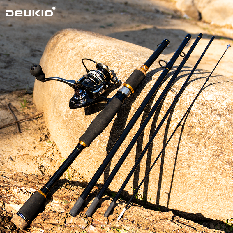 Conventional Reel - DEUKIO Fishing Rod Reel Combo 1.8