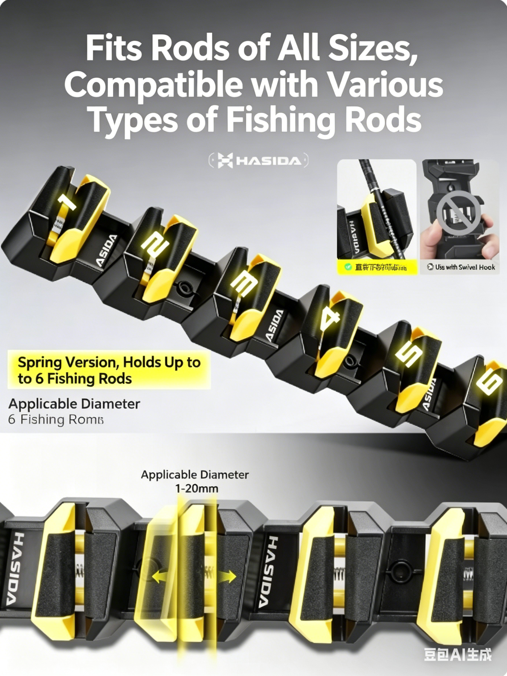 HISTAR Soft Rubber Wall-Mounte - Spinning Reel avis et prix