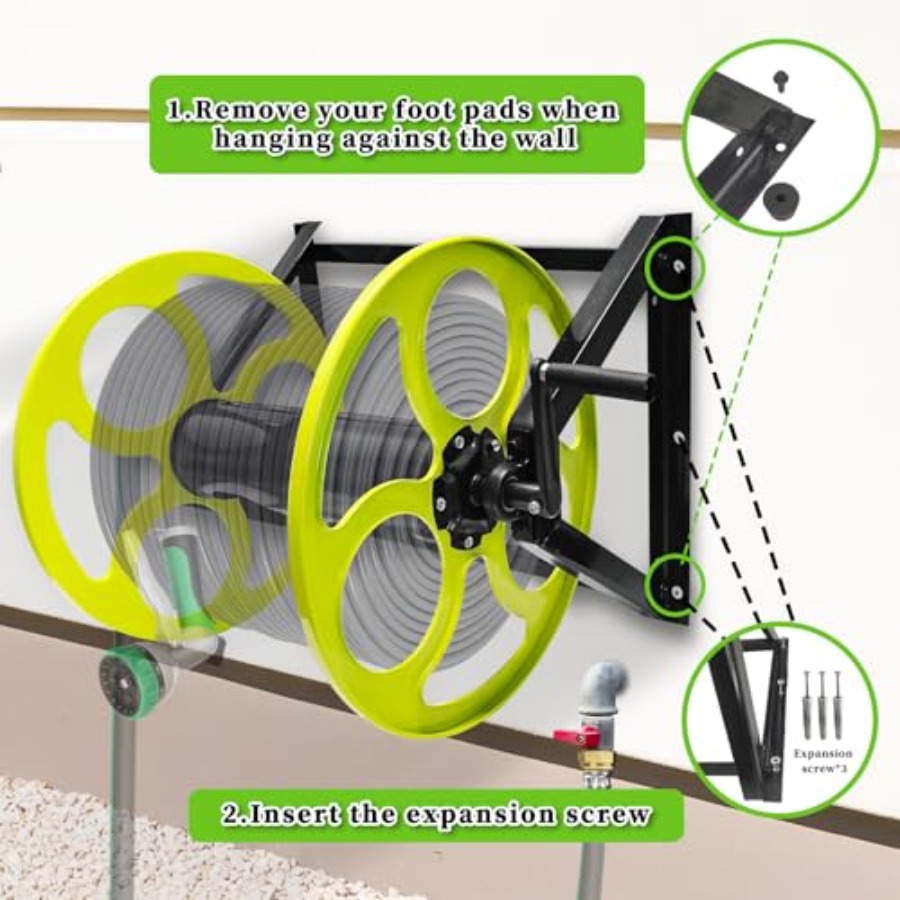 Stainless Steel Garden Hose Re - Reel Handle avis et prix