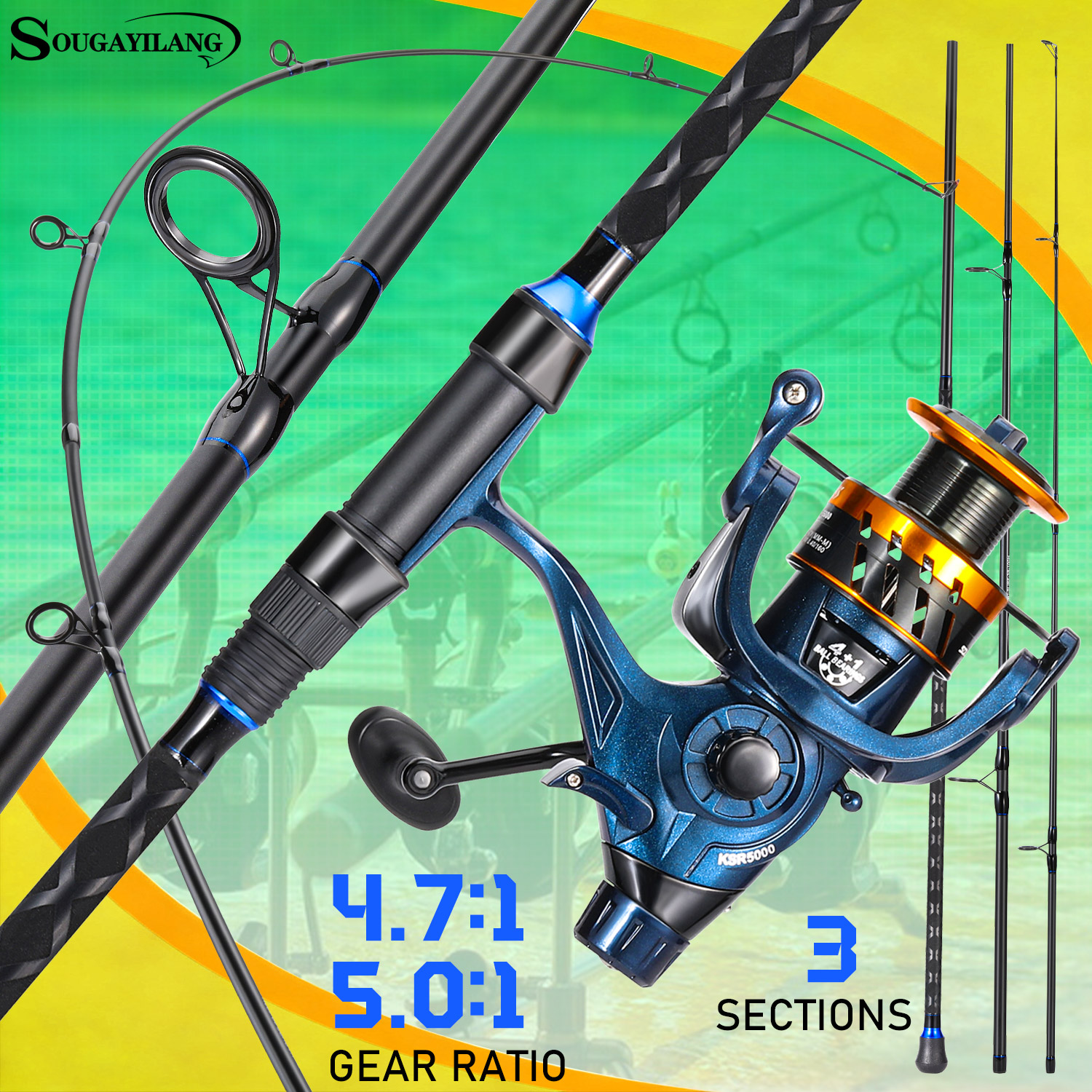 Sougayilang 3 Sections Surf Fi - Conventional Reel avis et prix