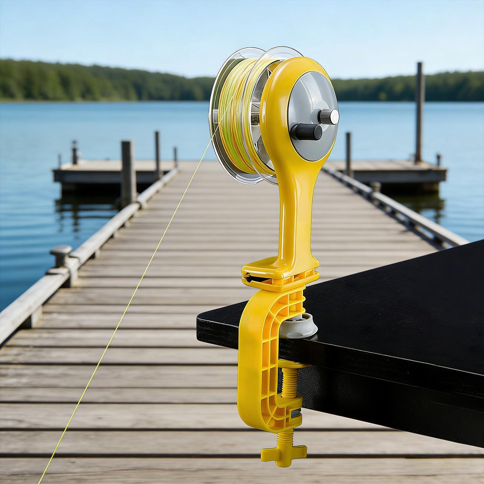 Fishing Line Spooler with Clam - Ice Fishing Reel avis et prix