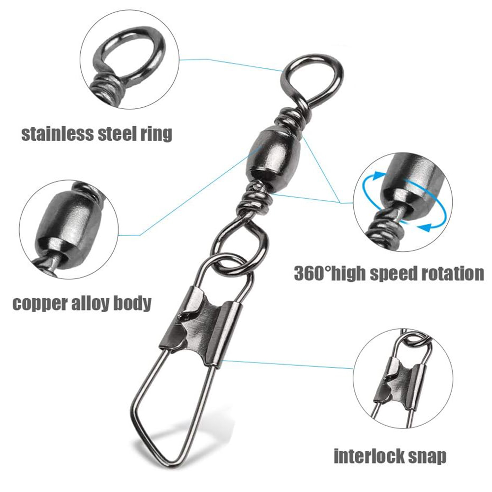 50Pcs Stainless Steel Snap Swi - Baitcasting Reel avis et prix