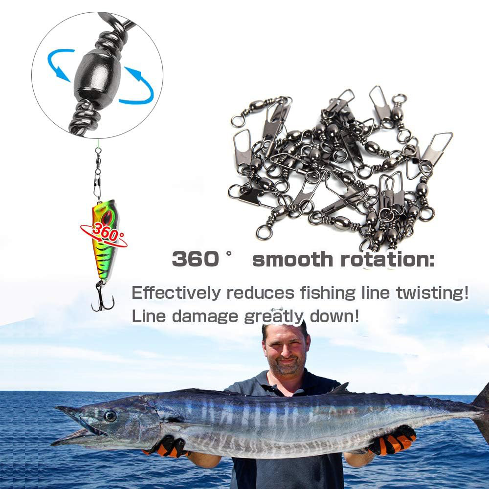 50Pcs Stainless Steel Snap Swi - Baitcasting Reel avis et prix