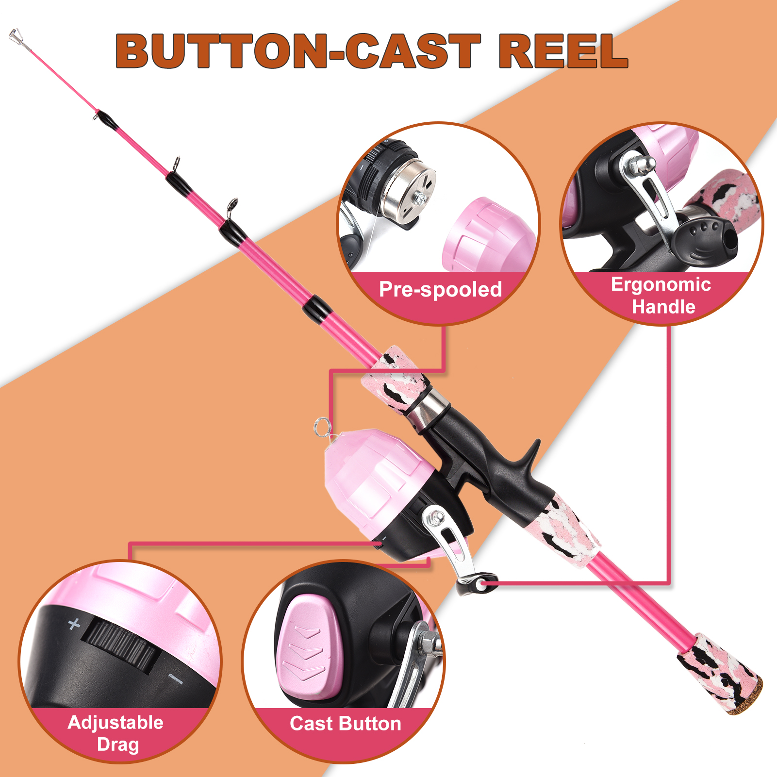 Kids Fishing Rod and Reel Comb - Spincast Reel avis et prix