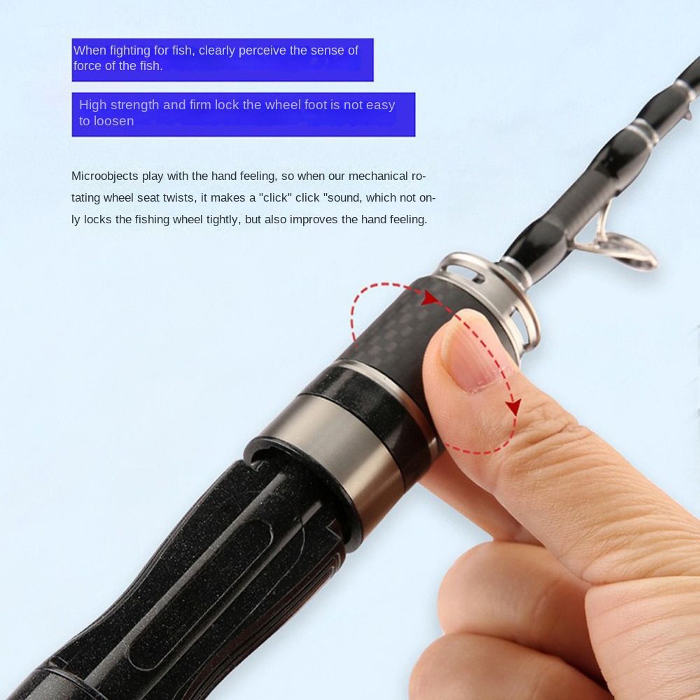 1.5m-1.8m Fishing Pole Rod Set - Spincast Reel avis et prix
