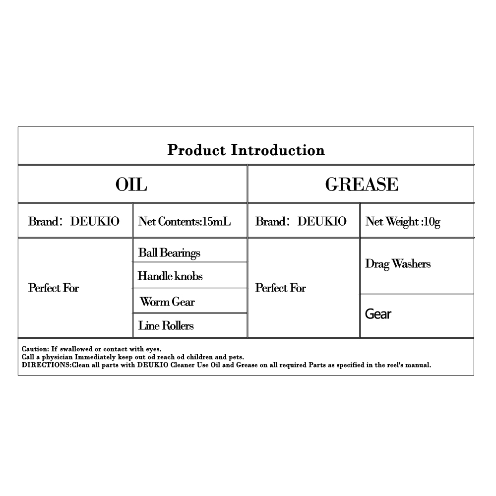 DEUKIO 2PCS/Set Fish Reel Oil  - Reel Lubricant avis et prix