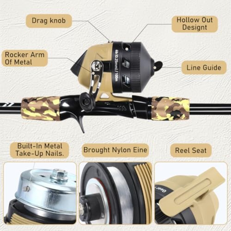 Fishing Rod and Reel Combo, Li - Spincast Reel avis et prix